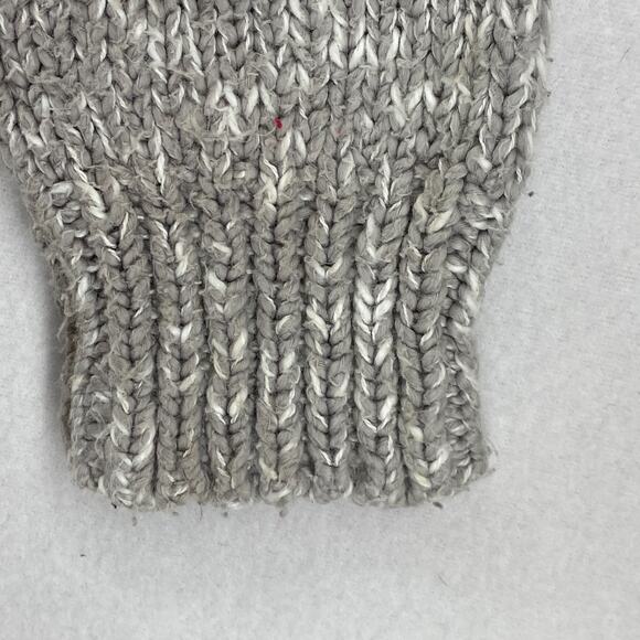 EILEEN FISHER Sweater M Organic Cotton Marled Chunky Turtleneck Pullover Gray - Picture 7 of 12